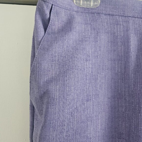 Alfred Dunner Elastic Waist Purple 16 Proportioned Dress Pants NWT - Picture 5 of 7